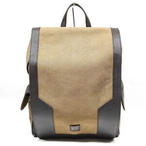 Dunhill Back-Pack Bag Green Canvas & Brown Leather 456659